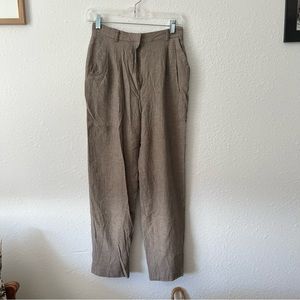 Vtg LIZ CLAIBORNE taupe high rise trouser pants 8 textured weave